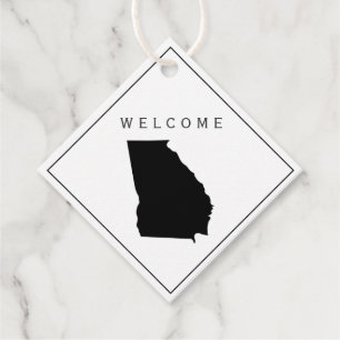 Georgia welkomsttas cadeau Label voor bruiloft wee