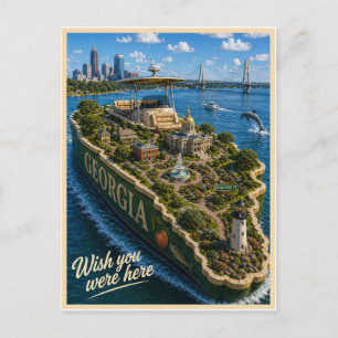 Georgia   Wish You Were Here   State Serie Briefkaart