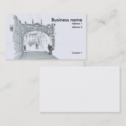 Georgian Arch Drawing Visitekaartje (Voorkant / Achterkant)