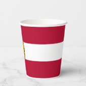 Georgian Flag & Seal, Flag of Georgia Papieren Bekers (Achterkant)