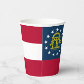 Georgian Flag & Seal, Flag of Georgia Papieren Bekers (Rechts)