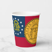 Georgian Flag & Seal, Flag of Georgia Papieren Bekers (Voorkant)