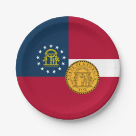 Georgian Flag & Seal, Flag of Georgia Papieren Bordje