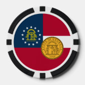 Georgian Flag & Seal, Flag of Georgia Poker Chips (Voorkant)