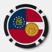 Georgian Flag & Seal, Flag of Georgia Poker Chips (Achterkant)