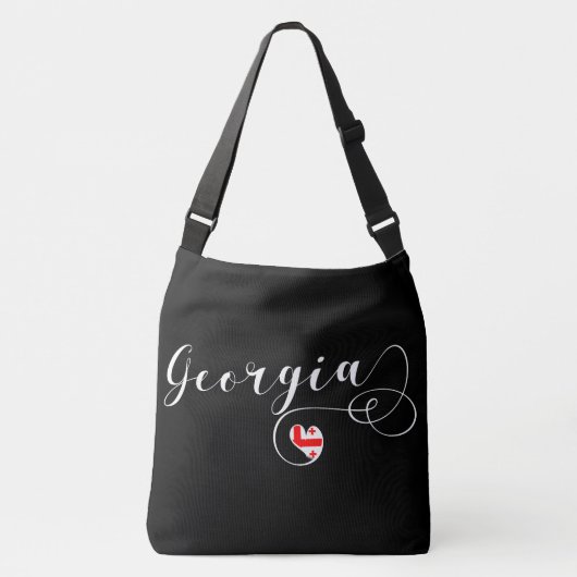 Georgian Flan in Heart, Georgia Crossbody Tas (Voorkant)