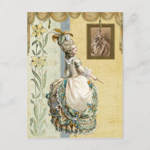 Georgian Lady, die door Boucher kijkt Briefkaart