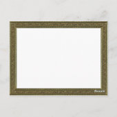 Georgian Lady met een fan - Gold Briefkaart (Achterkant)