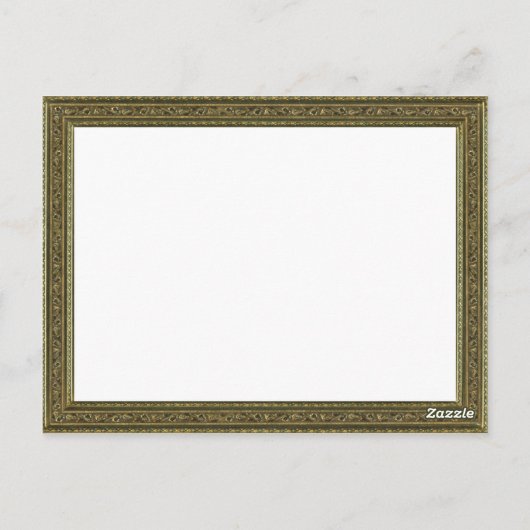 Georgian Lady met een fan - Gold Briefkaart (Achterkant)