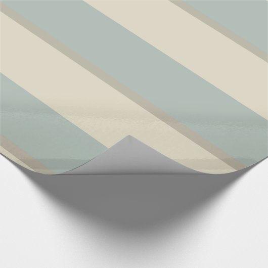 Georgian Stripe Eau de Nil Cadeaupapier (Hoek)