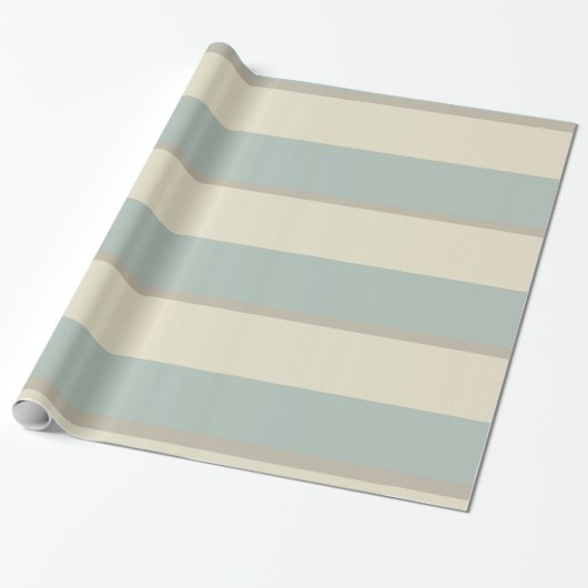 Georgian Stripe Eau de Nil Cadeaupapier (Uitgerold)