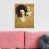 Georgiana, Countess Spencer en haar Daughter Lady Canvas Afdruk (Insitu (Woonkamer))