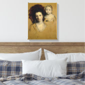 Georgiana, Countess Spencer en haar Daughter Lady Canvas Afdruk (Insitu (Slaapkamer))