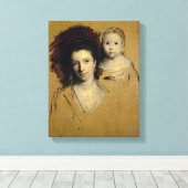Georgiana, Countess Spencer en haar Daughter Lady Canvas Afdruk (Insitu (Houten vloer))
