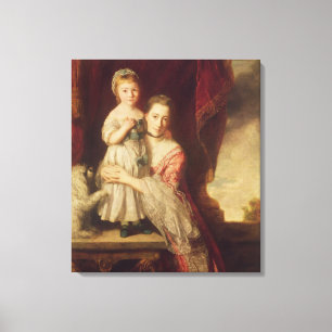 Georgiana, Countess Spencer met Lady Canvas Afdruk