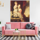 Georgiana, Countess Spencer met Lady Canvas Afdruk (Insitu (Woonkamer))