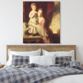 Georgiana, Countess Spencer met Lady Canvas Afdruk (Insitu (Slaapkamer))