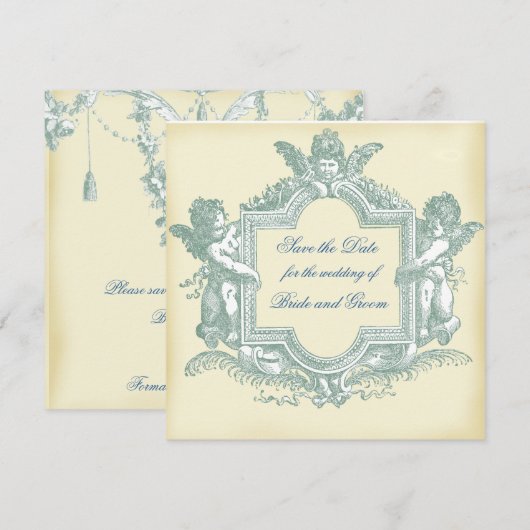 Georgiana (Cream) Save the Date (Voorkant / Achterkant)