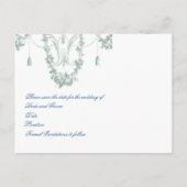 Georgiana (Cream) Save the Date Aankondigingskaart (Achterkant)