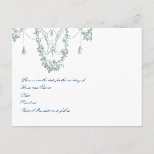 Georgiana (Cream) Save the Date Aankondigingskaart (Achterkant)