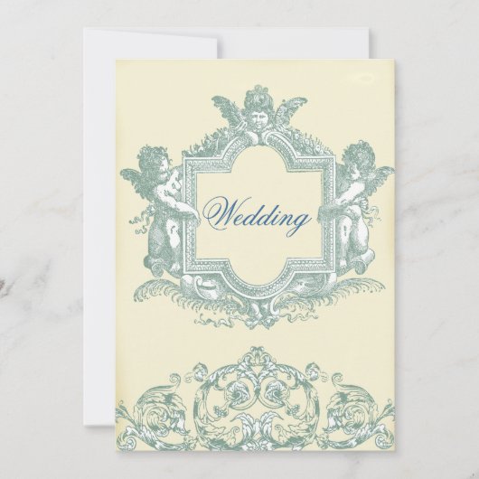 Georgiana (Cream) Wedding Kaart (Voorkant)