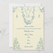 Georgiana (Cream) Wedding Kaart (Achterkant)