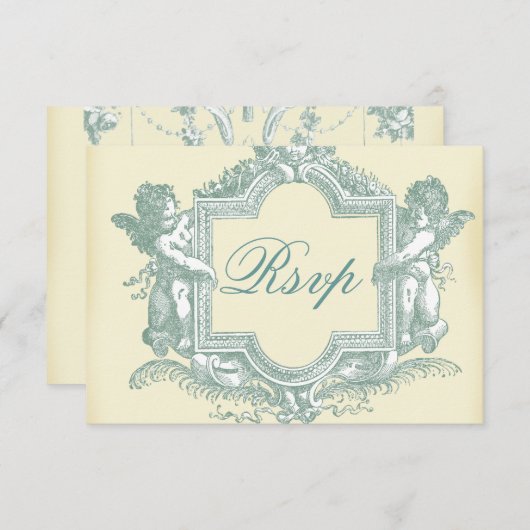 Georgiana (Cream) Wedding RSVP (Voorkant / Achterkant)