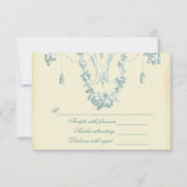 Georgiana (Cream) Wedding RSVP Kaartje (Achterkant)