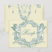 Georgiana (Cream) Wedding RSVP Kaartje (Voorkant / Achterkant)