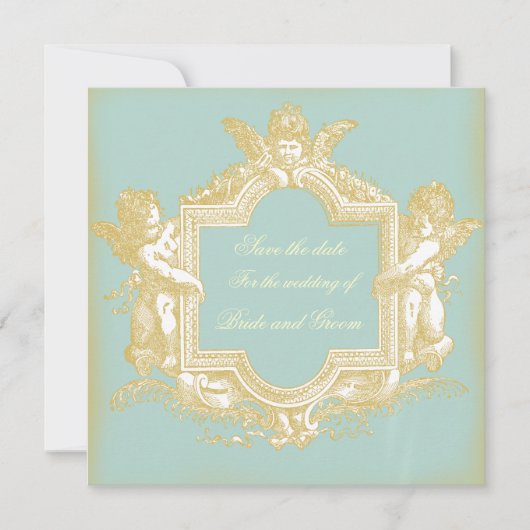 Georgiana (Marie Antoinette Blue) Save the Date (Voorkant)