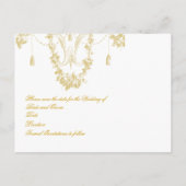 Georgiana (Marie Antoinette Blue) Save the Date Aankondigingskaart (Achterkant)