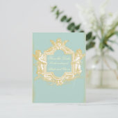 Georgiana (Marie Antoinette Blue) Save the Date Aankondigingskaart (Staand voorkant)