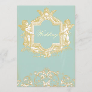 Georgiana (Marie Antoinette Blue) Wedding Kaart