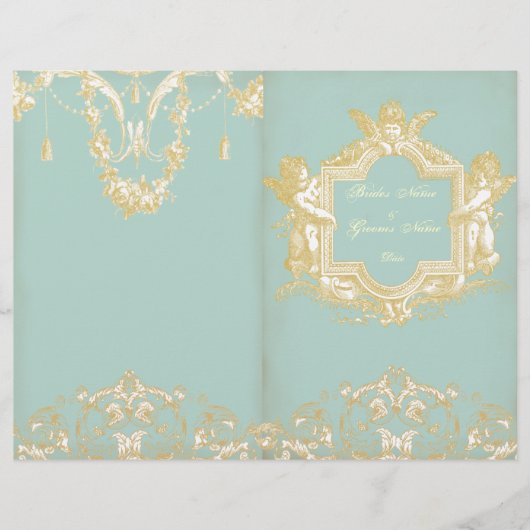 Georgiana (Marie Antoinette Blue) Wedding Prog (Voorkant)