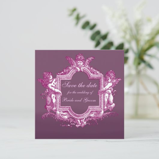 Georgiana (Plum) Save the Date (Staand voorkant)