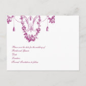 Georgiana (Plum) Save the Date Aankondigingskaart (Achterkant)