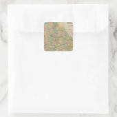 Georgië 10 vierkante sticker (Tas)