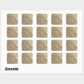 Georgië 3 vierkante sticker (Vel)