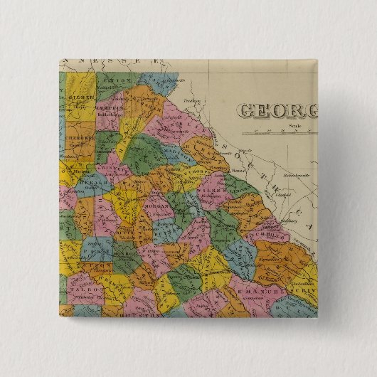 Georgië 4 vierkante button 5,1 cm (Voorkant)
