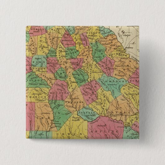 Georgië 9 vierkante button 5,1 cm (Voorkant)