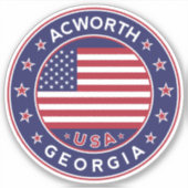 Georgië, Acworth Sticker (Voorkant)