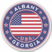 Georgië, Albany Sticker (Voorkant)
