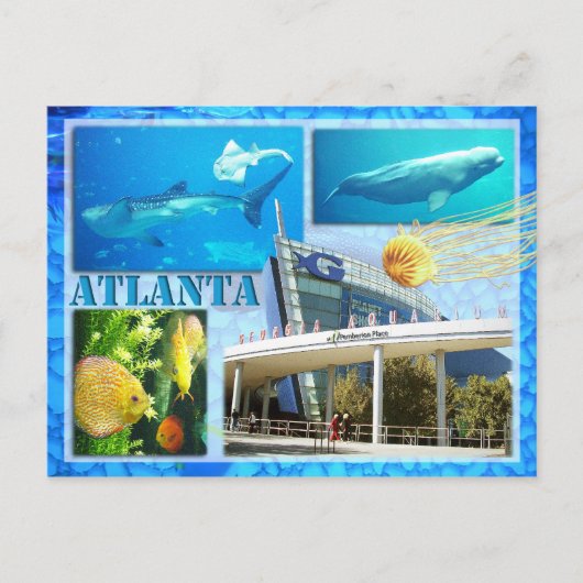 GEORGIË AQUARIUM, ATLANTA, GEORGIË BRIEFKAART (Voorkant)