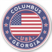 Georgië, Columbus Sticker (Voorkant)