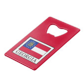 Georgië Creditkaart Flessenopener (Voorkant Gekanteld)