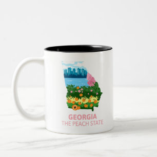 Georgië De Peach State Tweekleurige Koffiemok