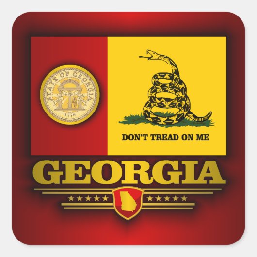 Georgië (DTOM) Vierkante Sticker (Voorkant)