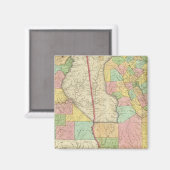 Georgië en Alabama 3 Magneet (Voorkant / Achterkant)