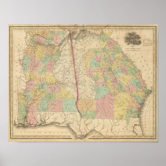 Georgië en Alabama Poster (Voorkant)