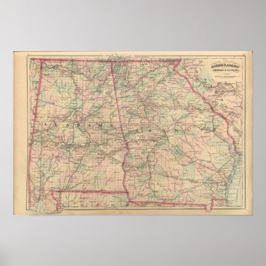 Georgië en Alabama Poster (Voorkant)